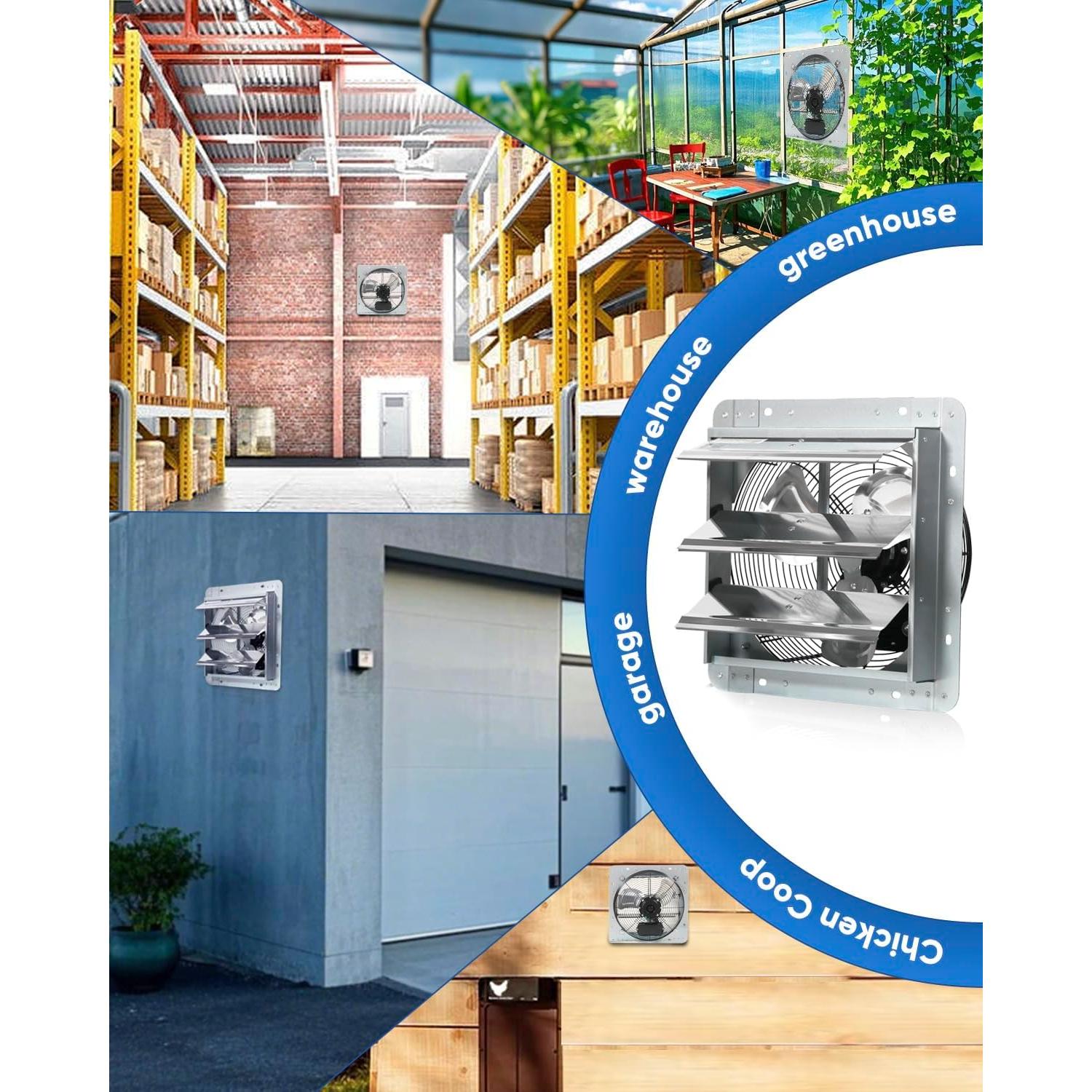 Ventilador Extractor KEN BROWN 30 cm Pared Aluminio Alta Velocidad