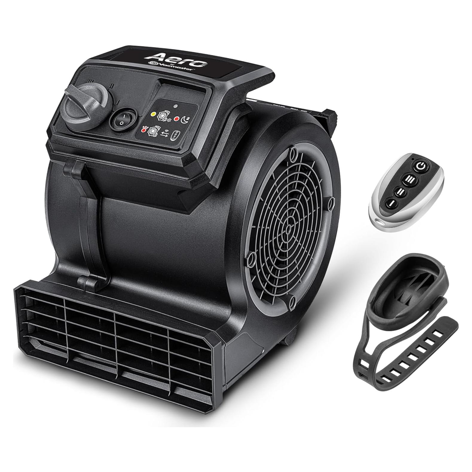 Vacmaster AM201R 3 Speed Floor Fan, 156W 550 CFM Air Mover, Utility Blower Fan, Carpet Dryer for Drying, Cooling & Circulation