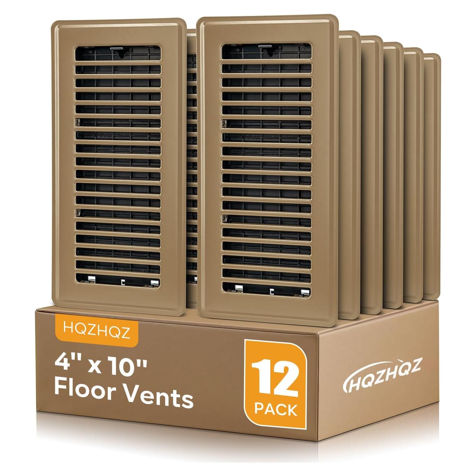 Rejilla de Piso 10x25 cm HQZHQZ - Paquete de 12 Cubiertas de Ventilación