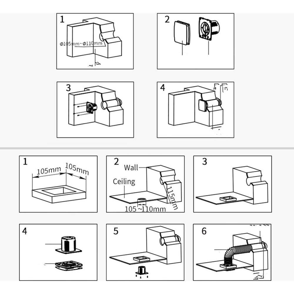 Ventilador de Escape SAILFLO 4" con Interruptor de Cadena