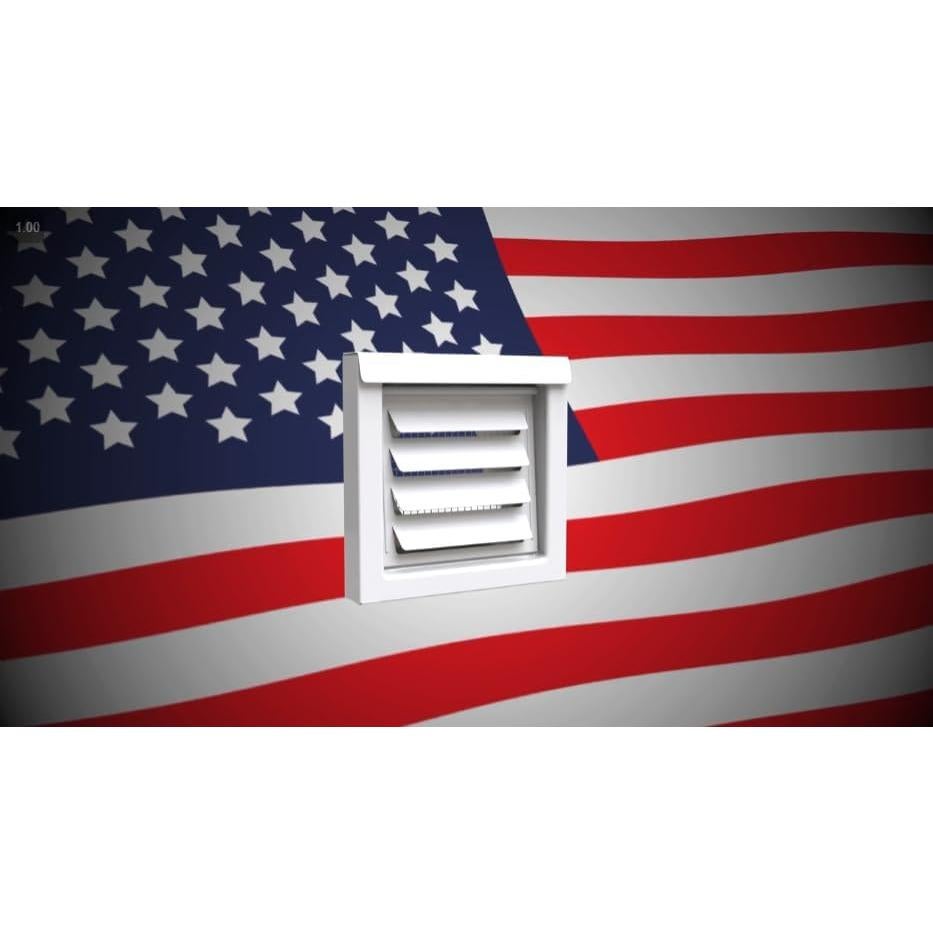 Rejilla de Ventilación de Metal FreshVent 10.16 cm Negra