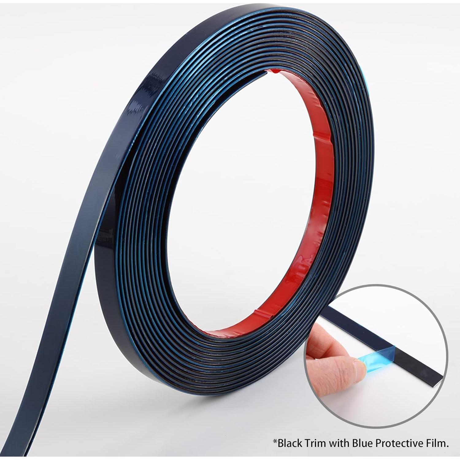 Moldura Autoadhesiva Trimold Negra Mate 5m x 6.6cm Flexible