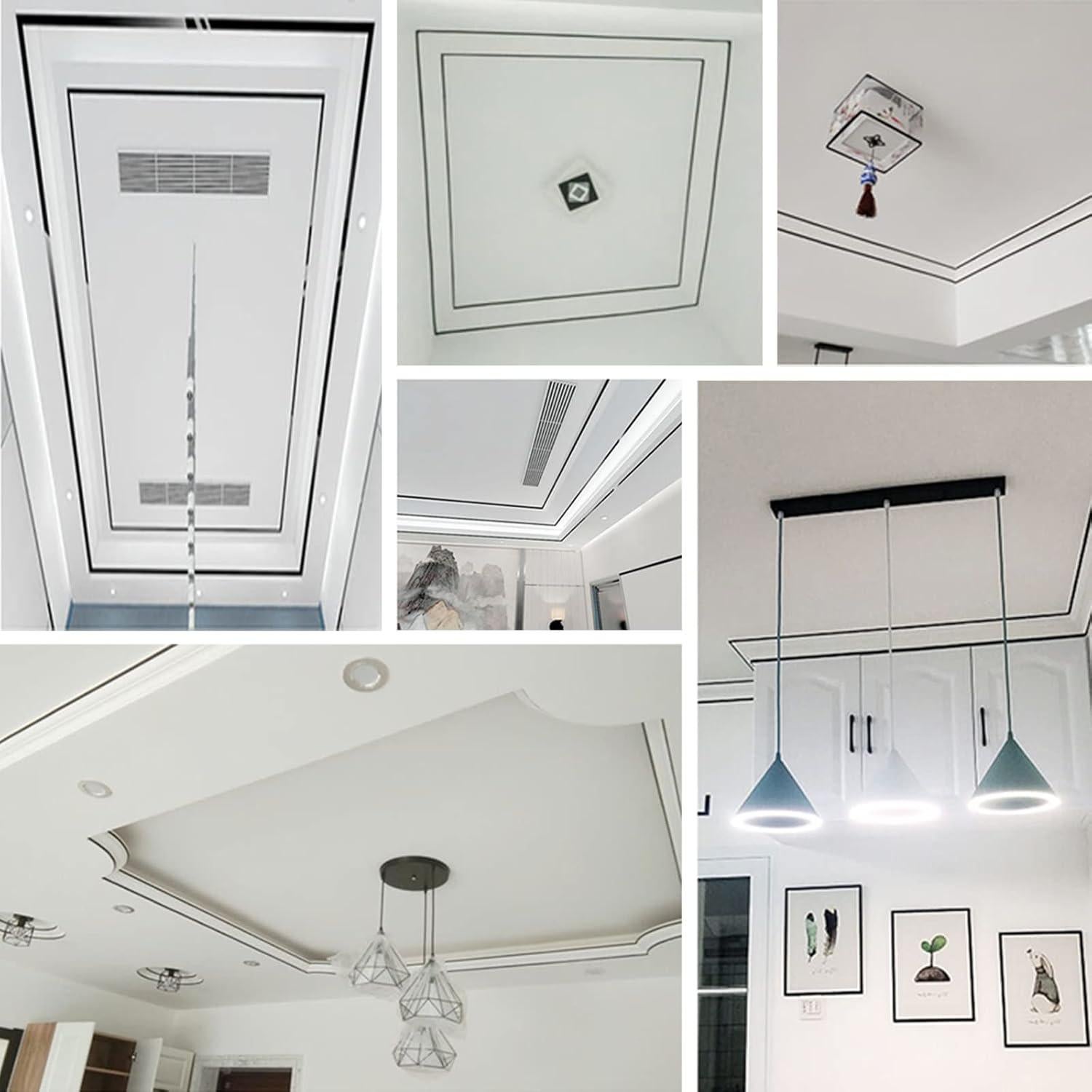 Moldura Autoadhesiva Trimold Negra Mate 5m x 6.6cm Flexible