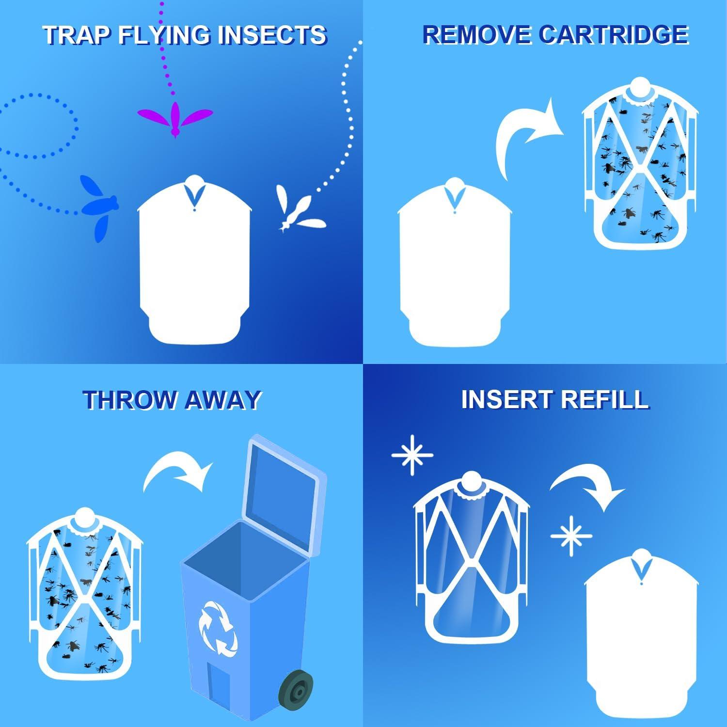 Kit de 8 Recargas Insectos Voladores Compatible ZEVO M364 Max