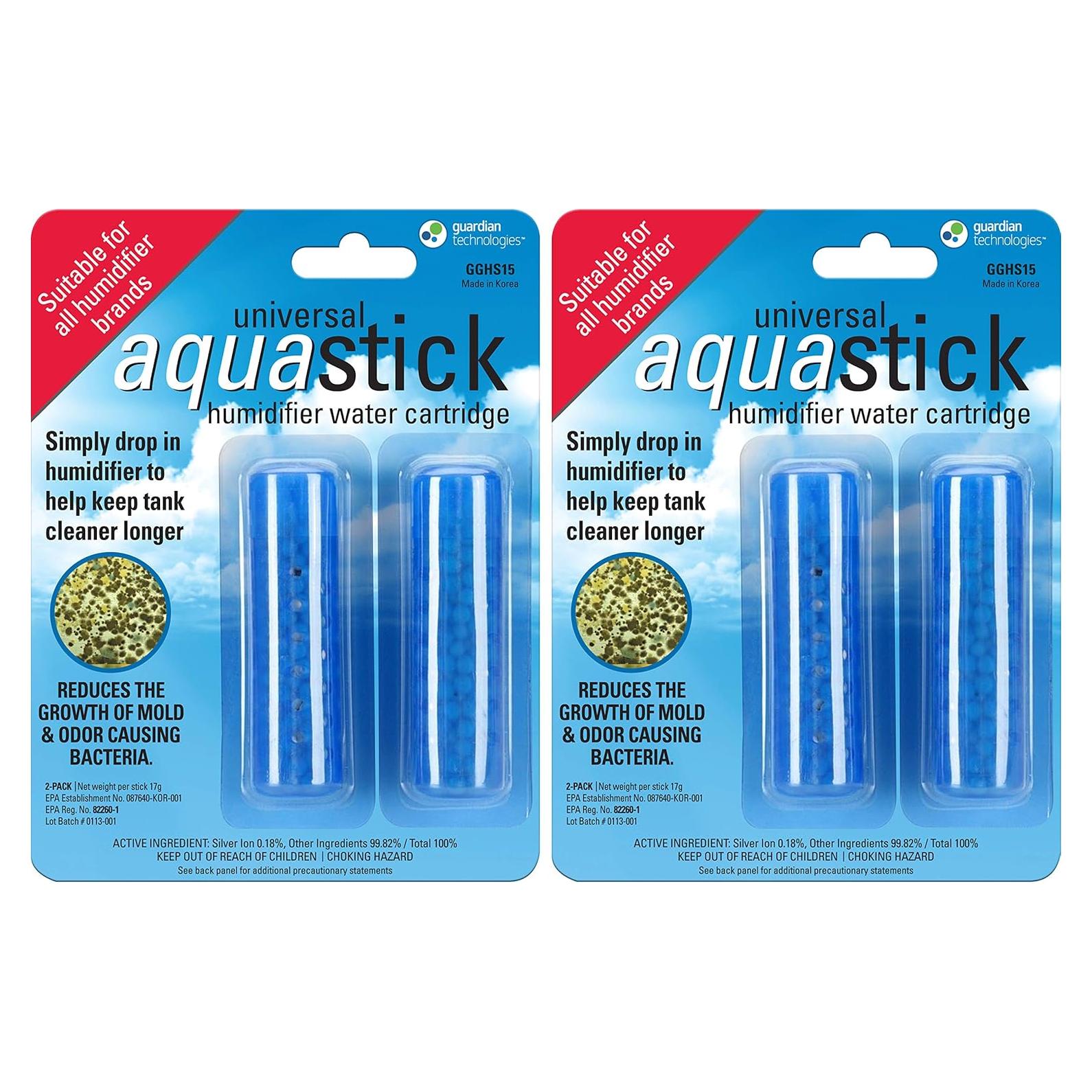 PureGuardian AquaStick GGHS152PK - Tratamiento Antimicrobiano para Humidificadores - 4 Varitas