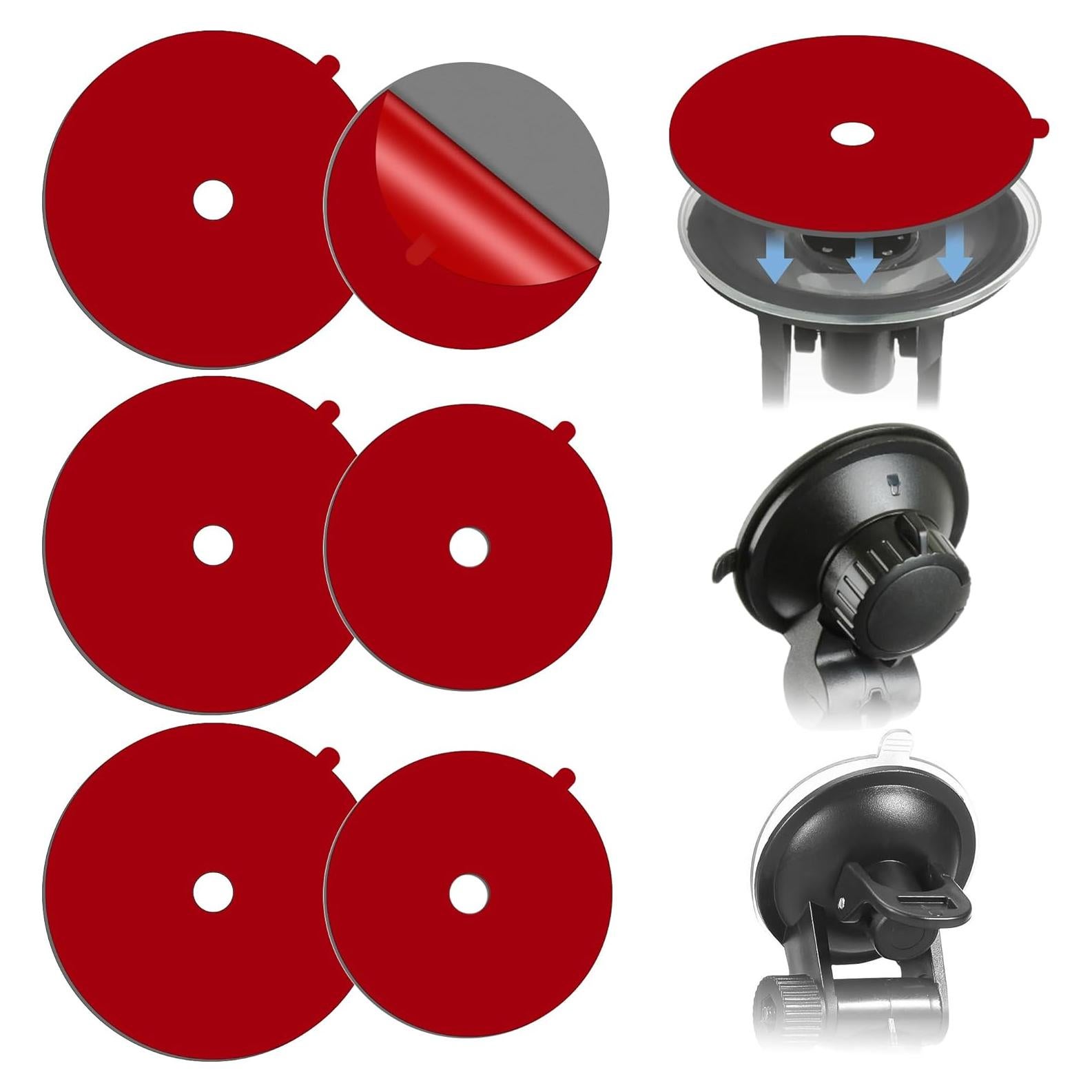 Almohadillas Adhesivas Doble Cara 5.6 y 6.6 cm para Ventosa