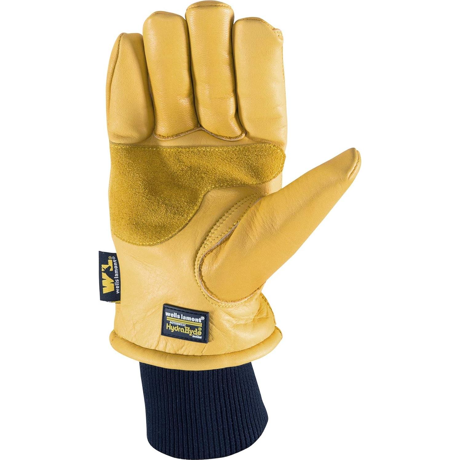Guantes de Trabajo Invierno Wells Lamont HydraHyde Cuero Aislados