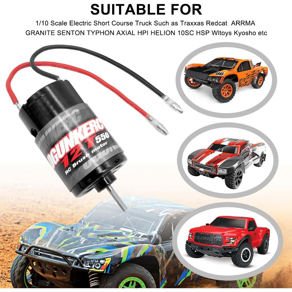Motor RC 550 OGUNKE 12T para Traxxas Slash y más