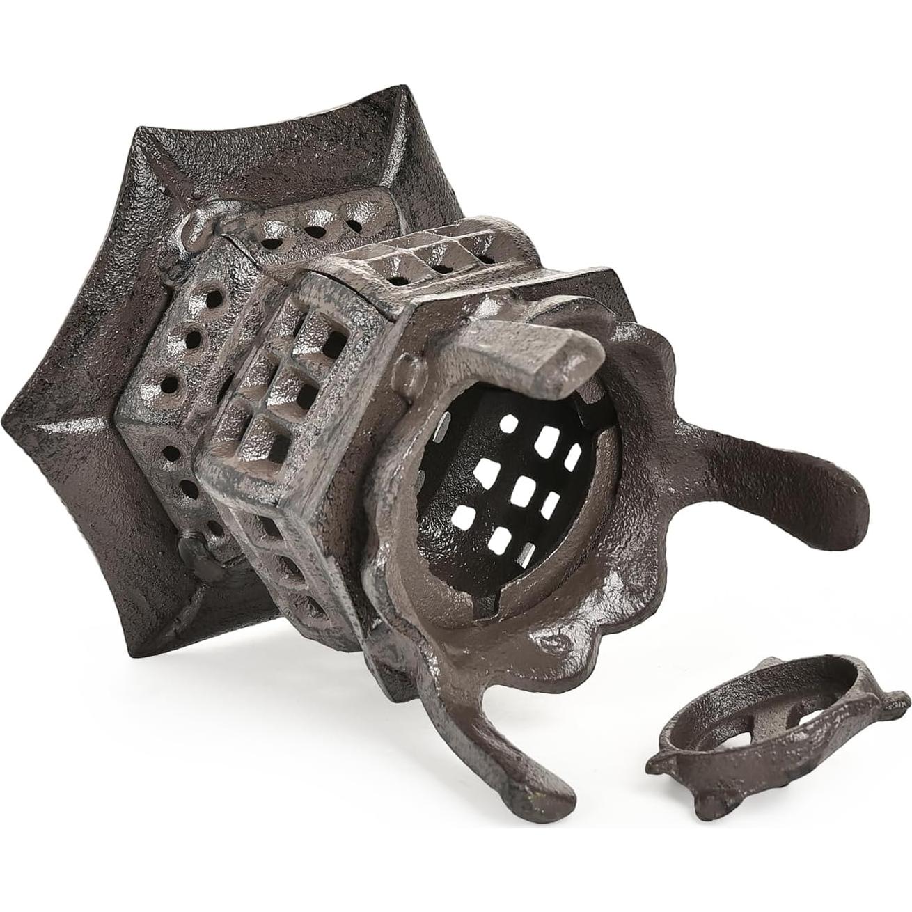 Soporte de Vela Vintage Sungmor de Hierro Fundido 14x12.4x19.3cm