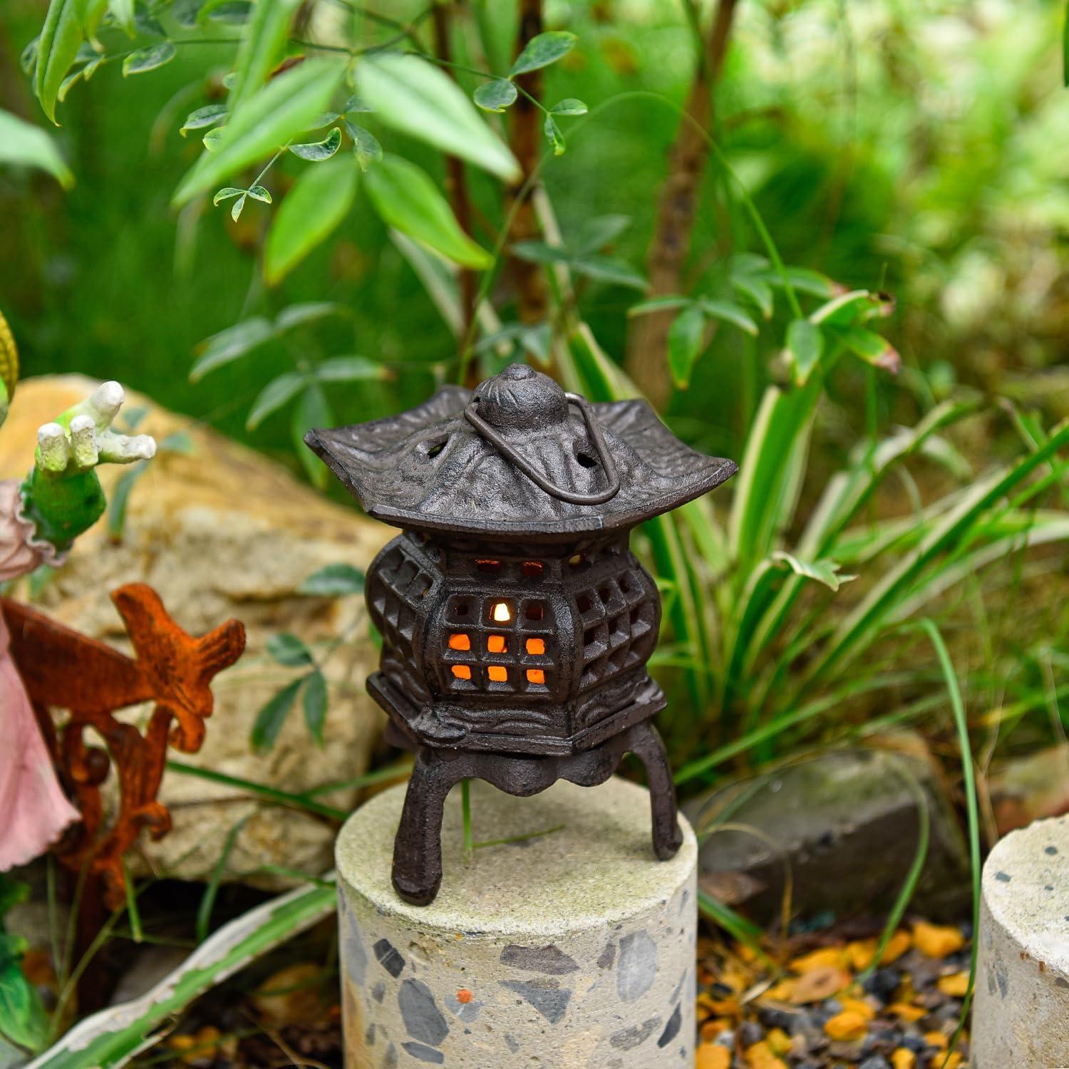 Soporte de Vela Vintage Sungmor de Hierro Fundido 14x12.4x19.3cm