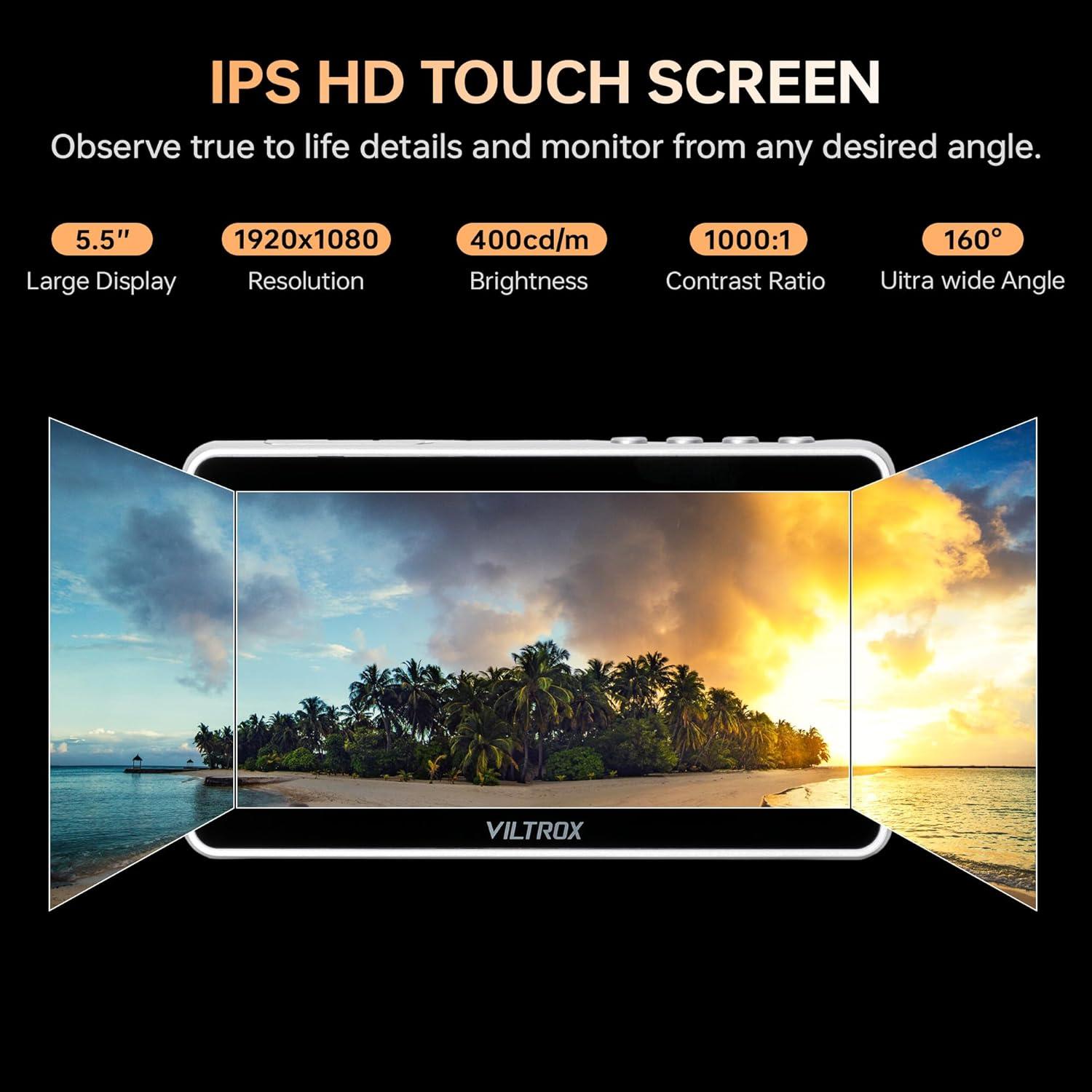 Monitor de Campo VILTROX DC-V1 5.5" 4K HDMI Táctil