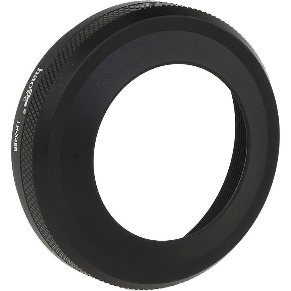 Capucha de Lente Haoge LH-X49B + Anillo Adaptador para Fujifilm