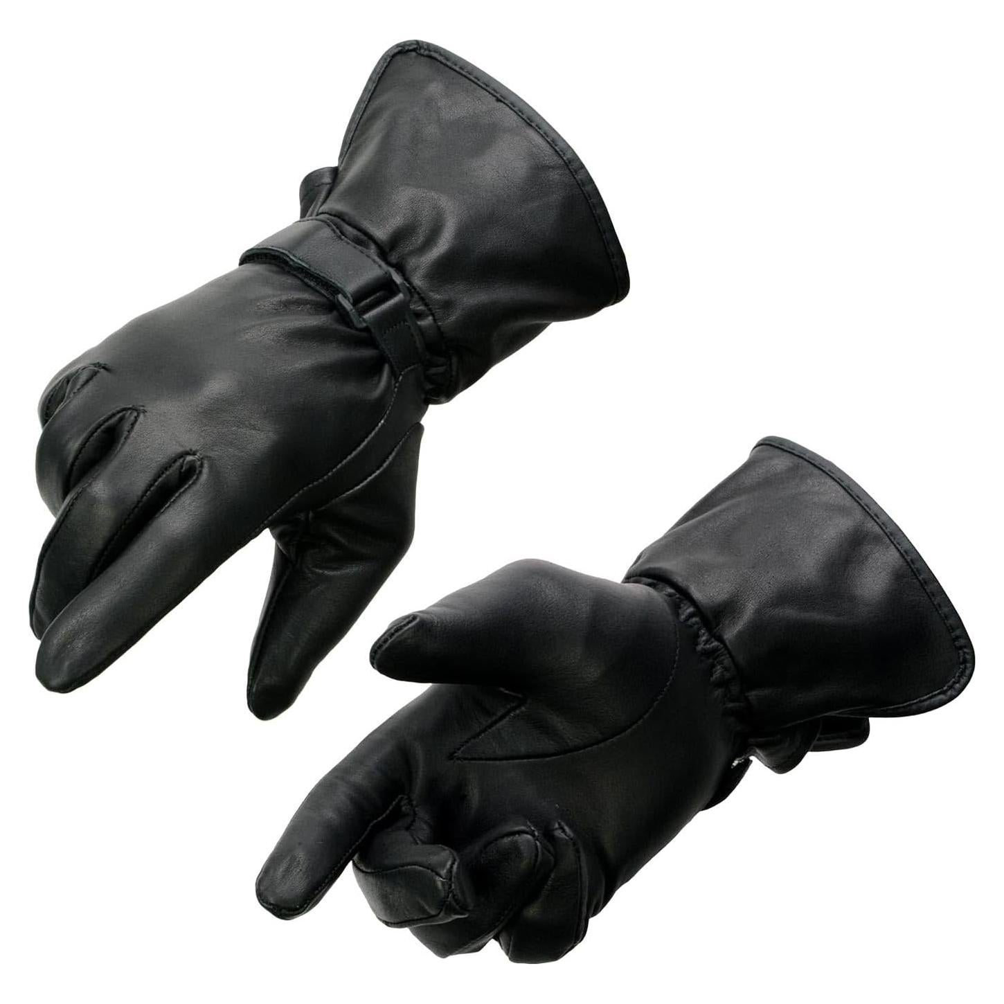Guantes de Cuero para Mujeres Milwaukee Leather - Negro, Pequeño