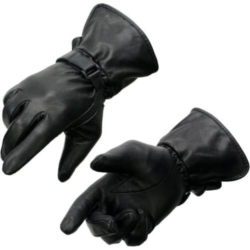 Guantes de Cuero para Mujeres Milwaukee Leather - Negro, Pequeño