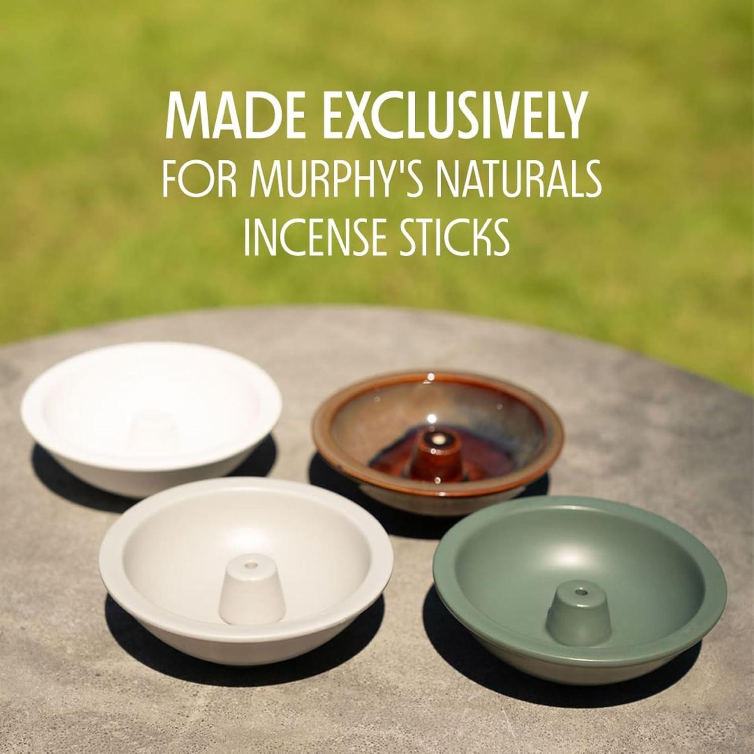 Soporte para varillas de incienso Murphy's Naturals, cerámica blanca, 11.43 cm