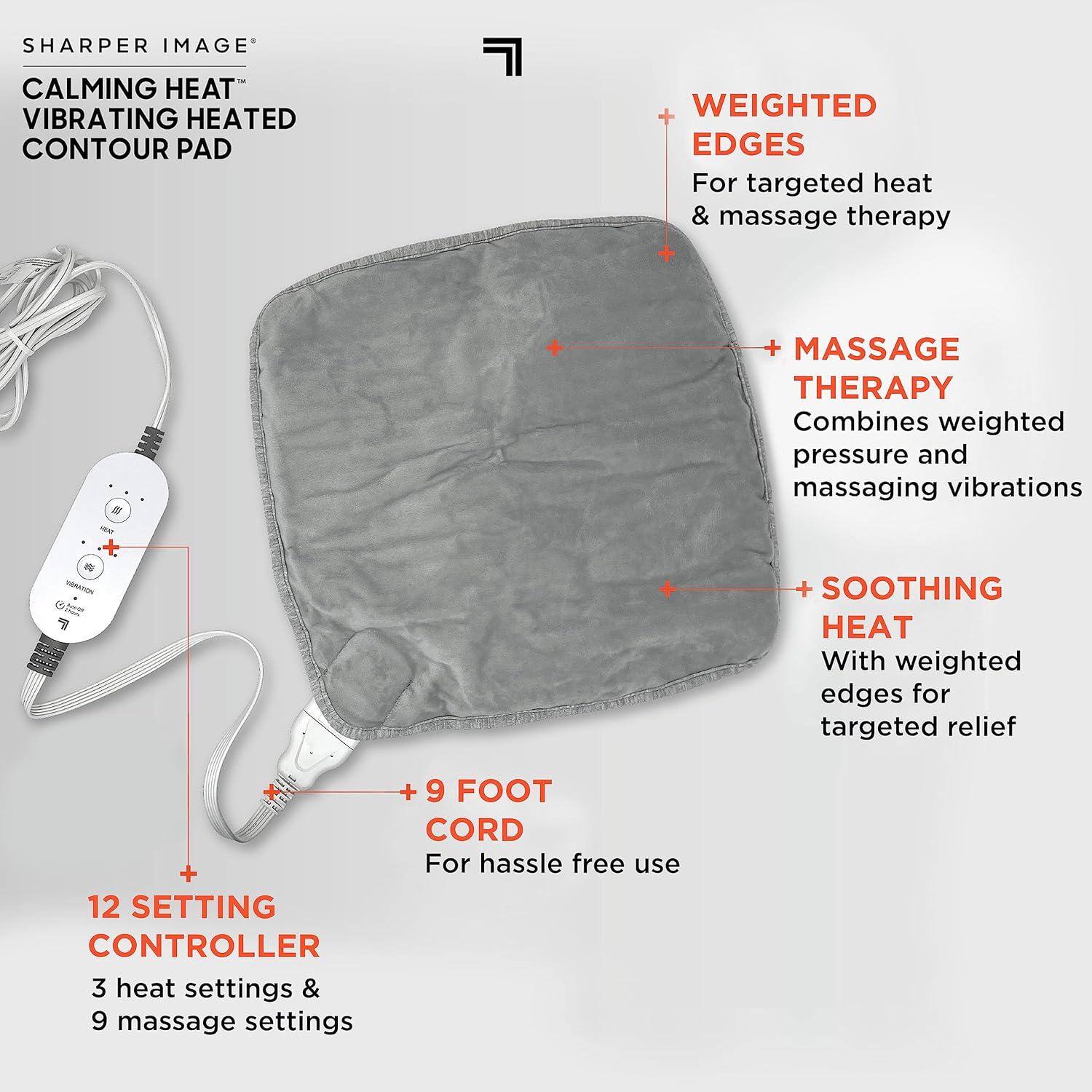 Almohadilla Eléctrica de Calor Vibrante Sharper Image 36.83 cm