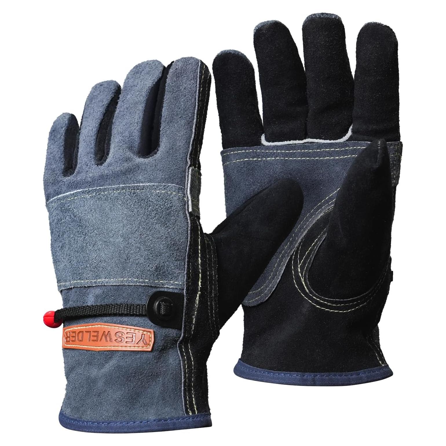 Guantes de Trabajo de Cuero Yeswelder Medianos Reforzados