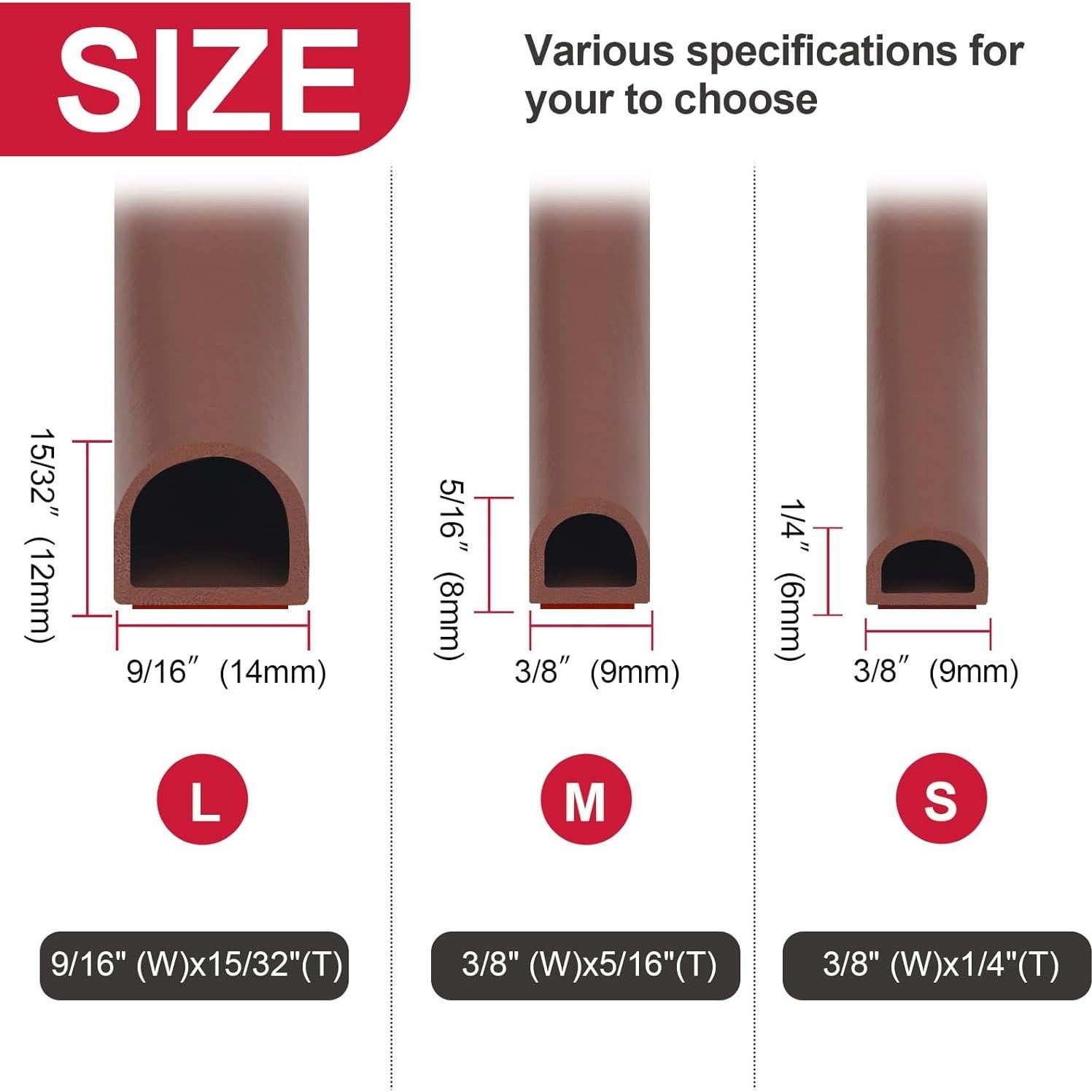 Tira de Sellado de Puerta de Silicona Benory 6m Autoadhesiva
