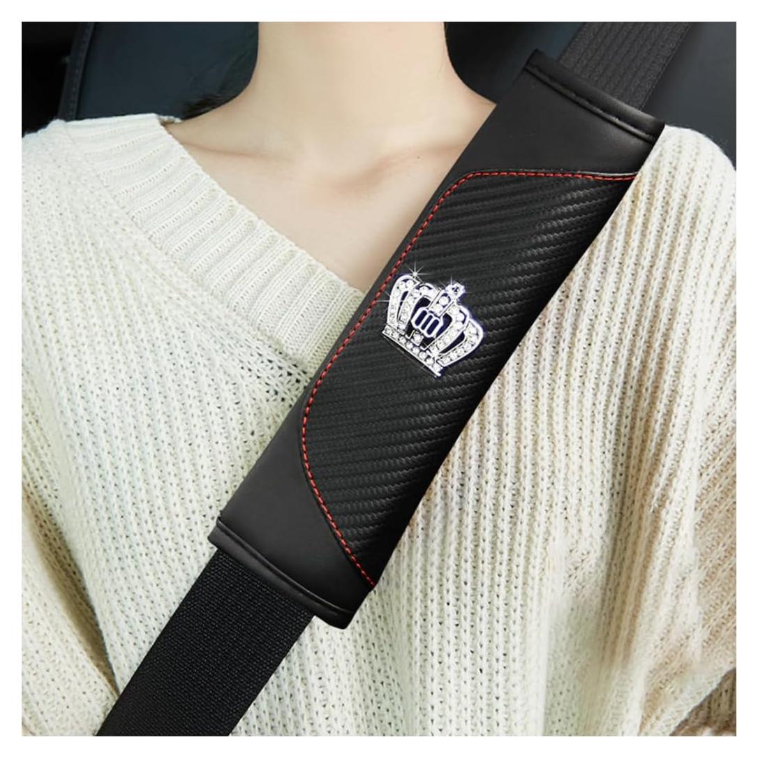 Funda de Cinturón de Seguridad Ziciner - 2 PCS Cuero Negro