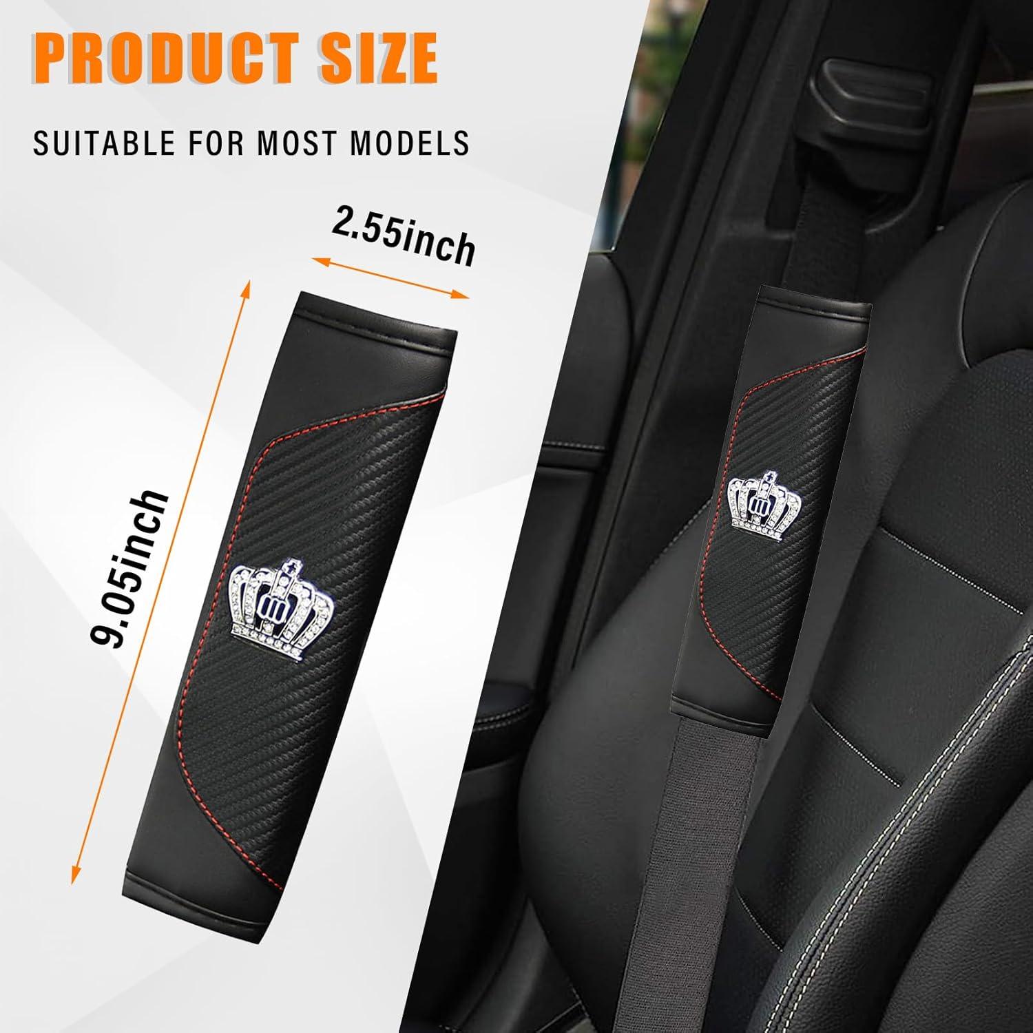 Funda de Cinturón de Seguridad Ziciner - 2 PCS Cuero Negro