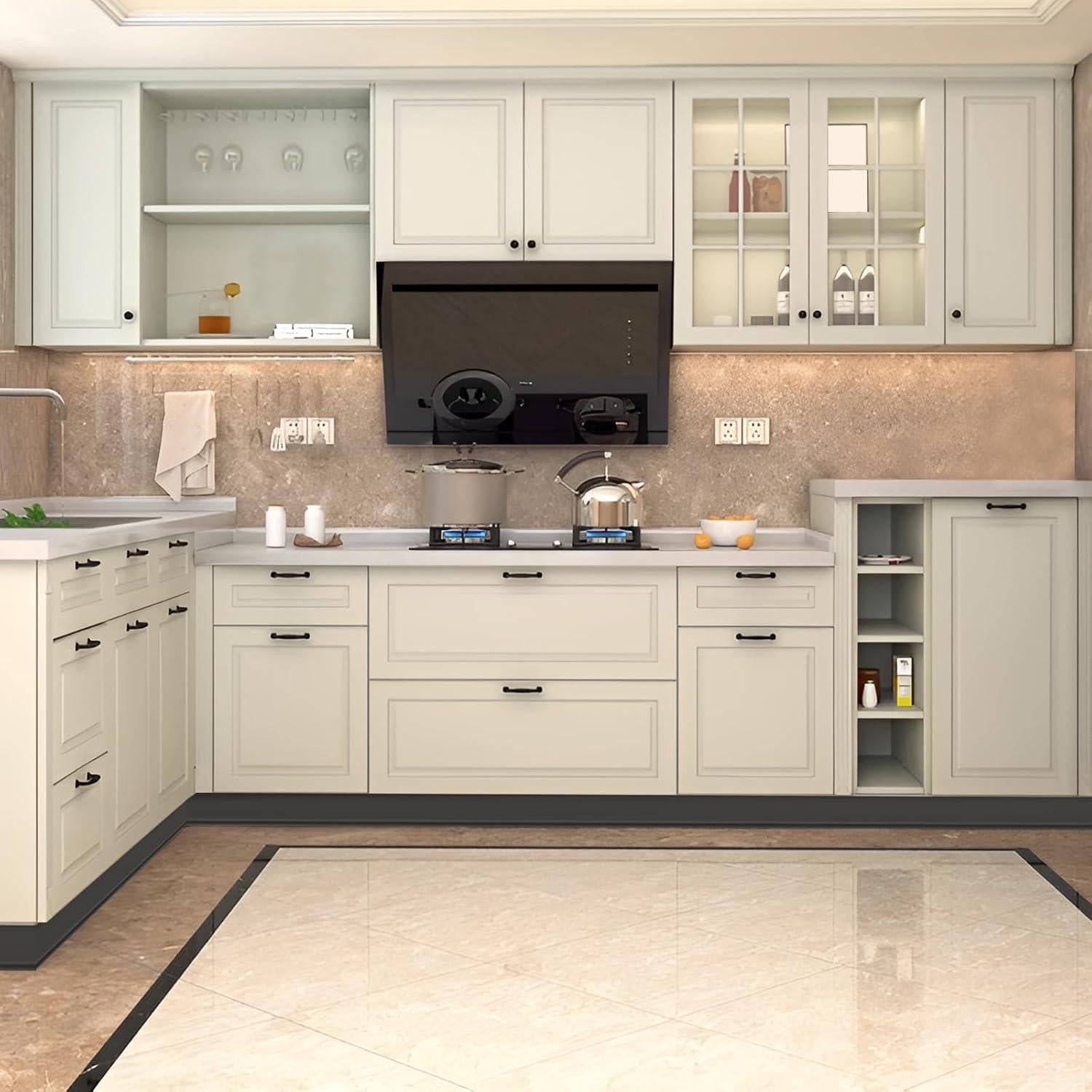 Moldura Zócalo Flexible Autoadhesiva Vinilo Negro 3.05m x 10.16cm