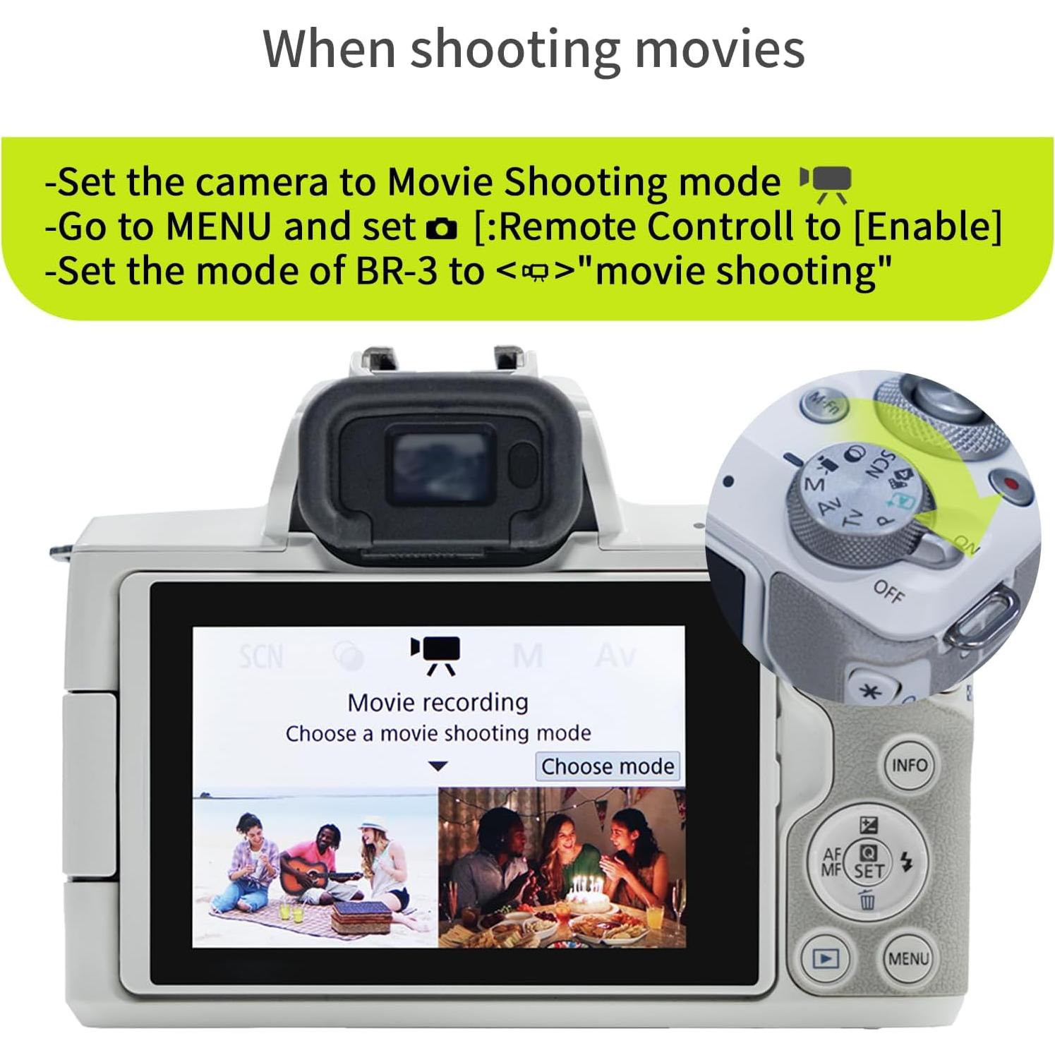 Control Remoto Inalámbrico AODELAN para Canon con Pantalla OLED