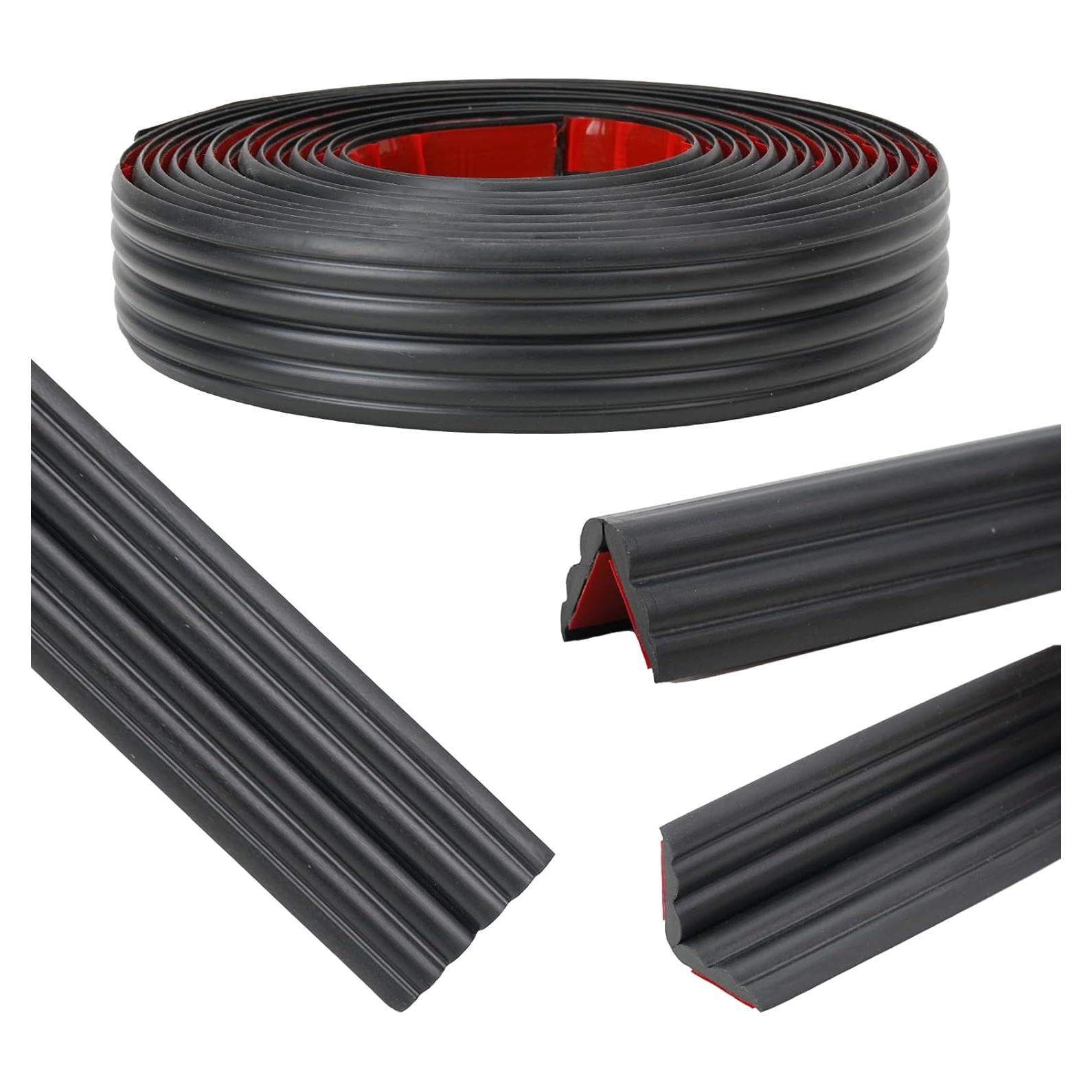 Moldura Flexible ZOWZOW 3 m Negra Peel and Stick para Esquinas