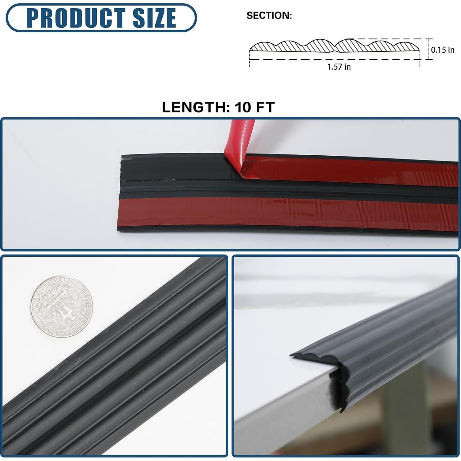 Moldura Flexible ZOWZOW 3 m Negra Peel and Stick para Esquinas