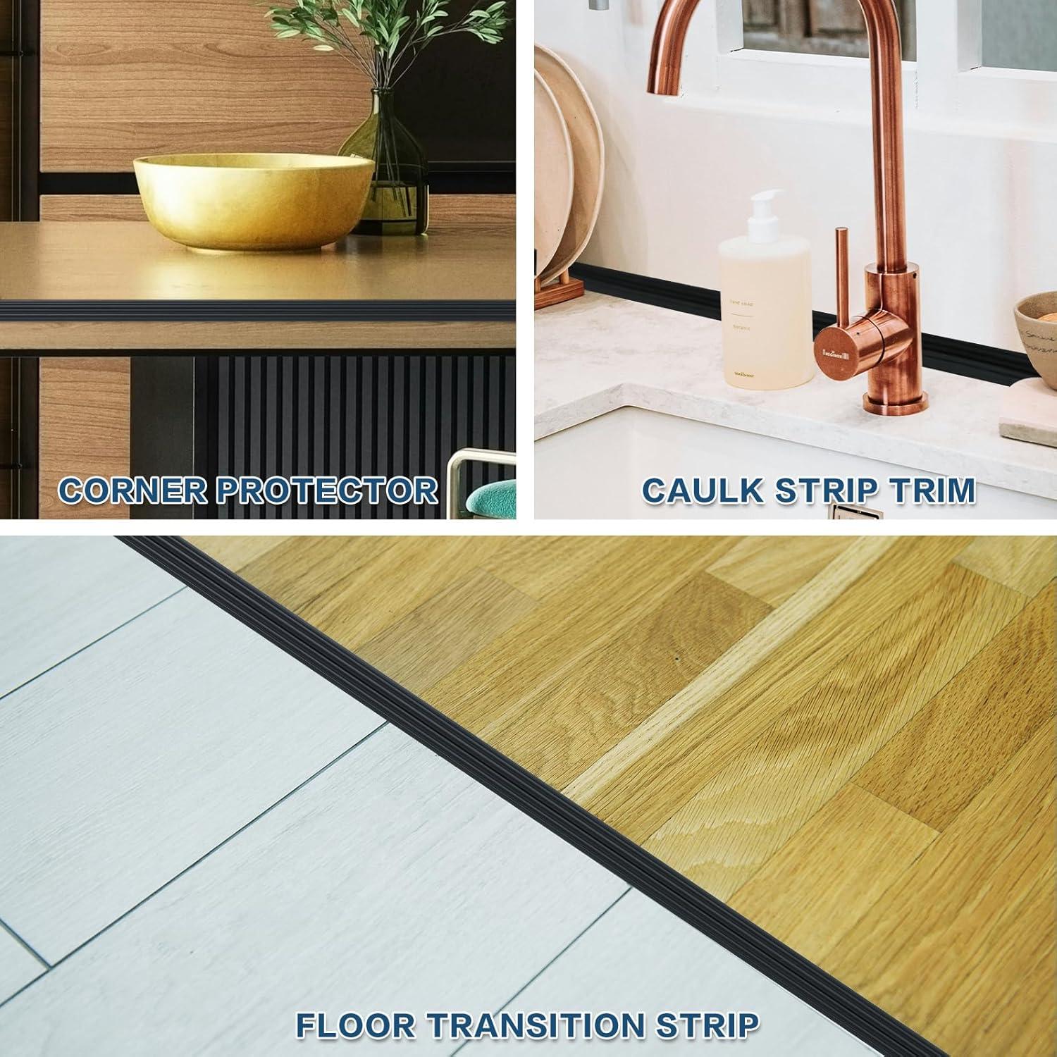 Moldura Flexible ZOWZOW 3 m Negra Peel and Stick para Esquinas