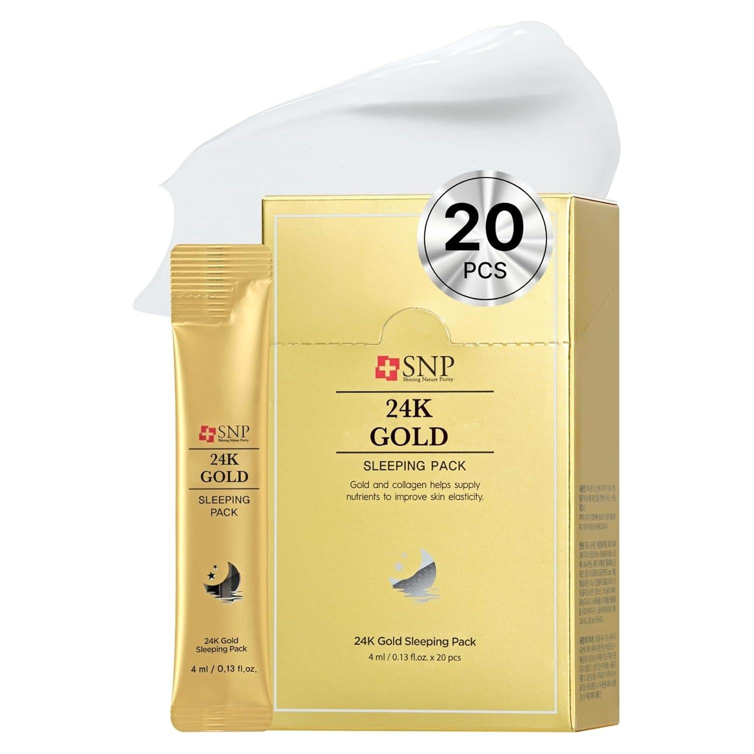 Crema Nocturna Hidratante SNP Oro 24K con Colágeno 120g