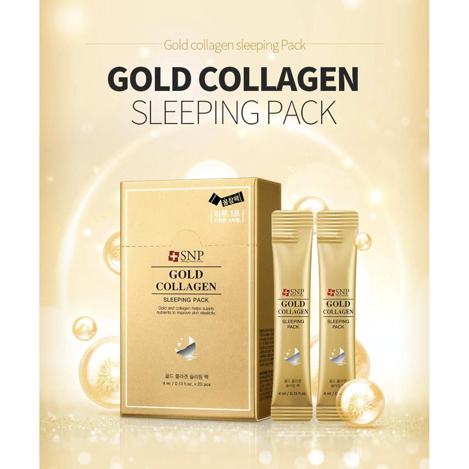 Crema Nocturna Hidratante SNP Oro 24K con Colágeno 120g