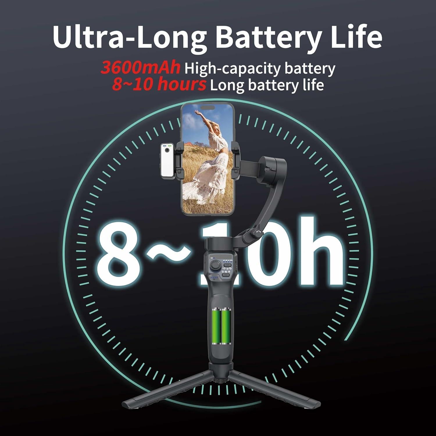 Estabilizador de Cardán URnicehome F11 3 Ejes para Smartphone