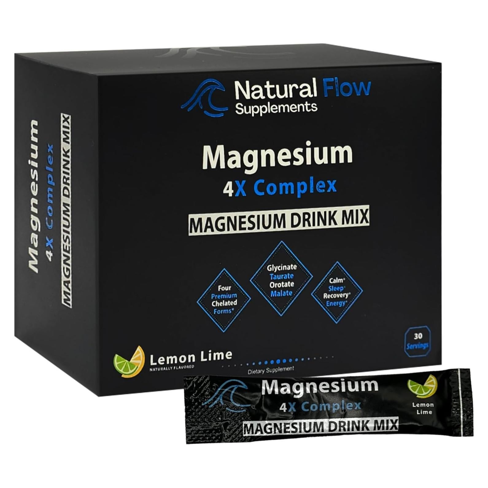 Suplemento de Magnesio 4X Natural Flow - 120 Cápsulas