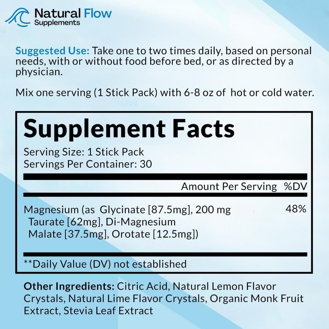 Suplemento de Magnesio 4X Natural Flow - 120 Cápsulas