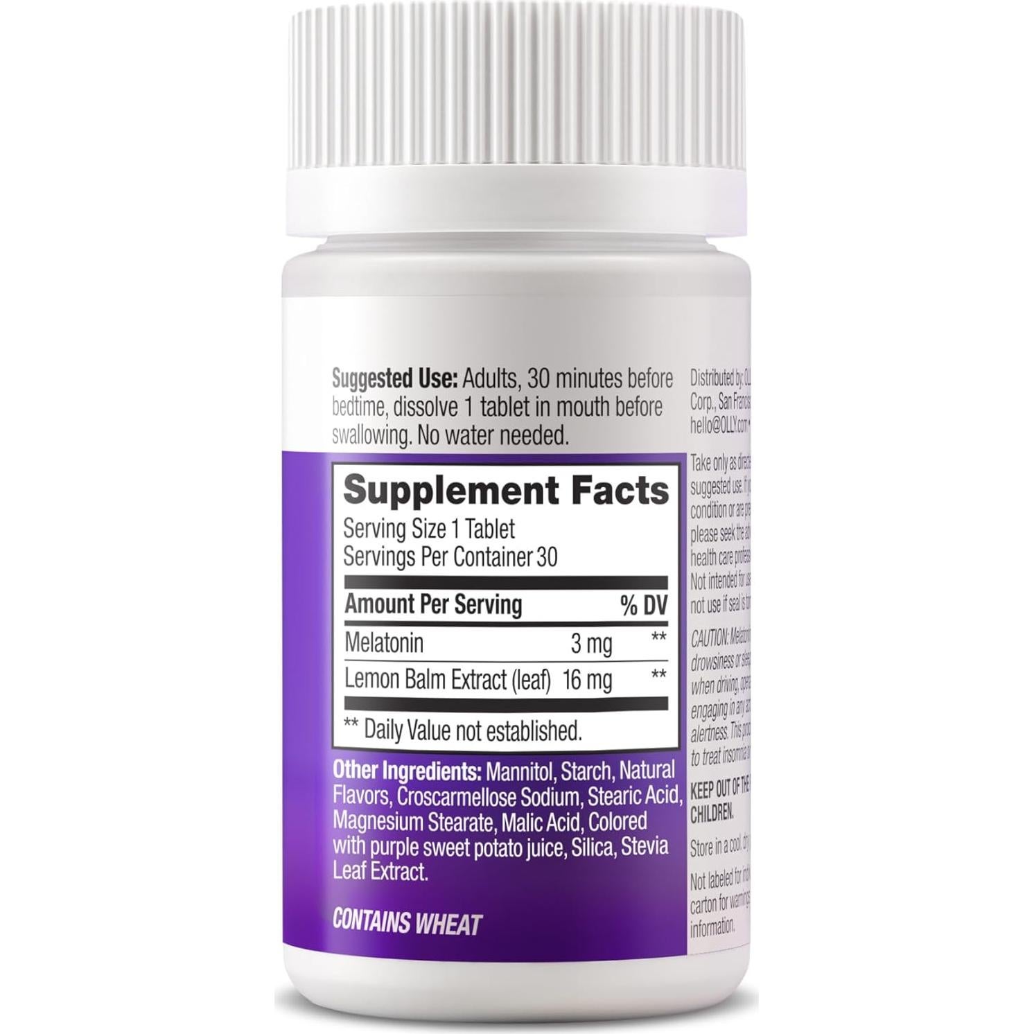 OLLY Sueño Disoluciones Rápidas 3mg Melatonina Sabor Fresa