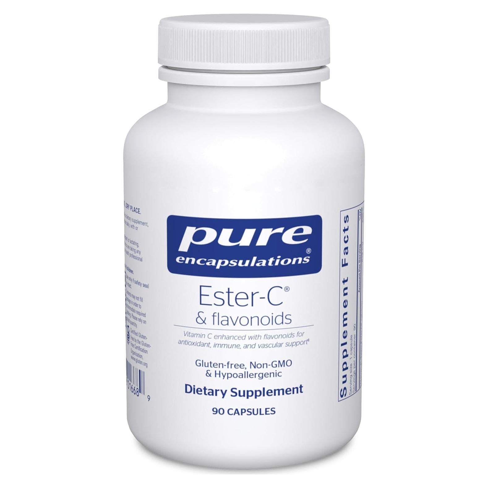 Suplemento de Vitamina C Ester-C Pure Encapsulations 90 Cápsulas