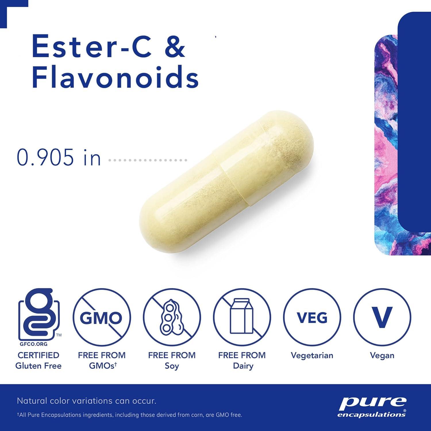Suplemento de Vitamina C Ester-C Pure Encapsulations 90 Cápsulas