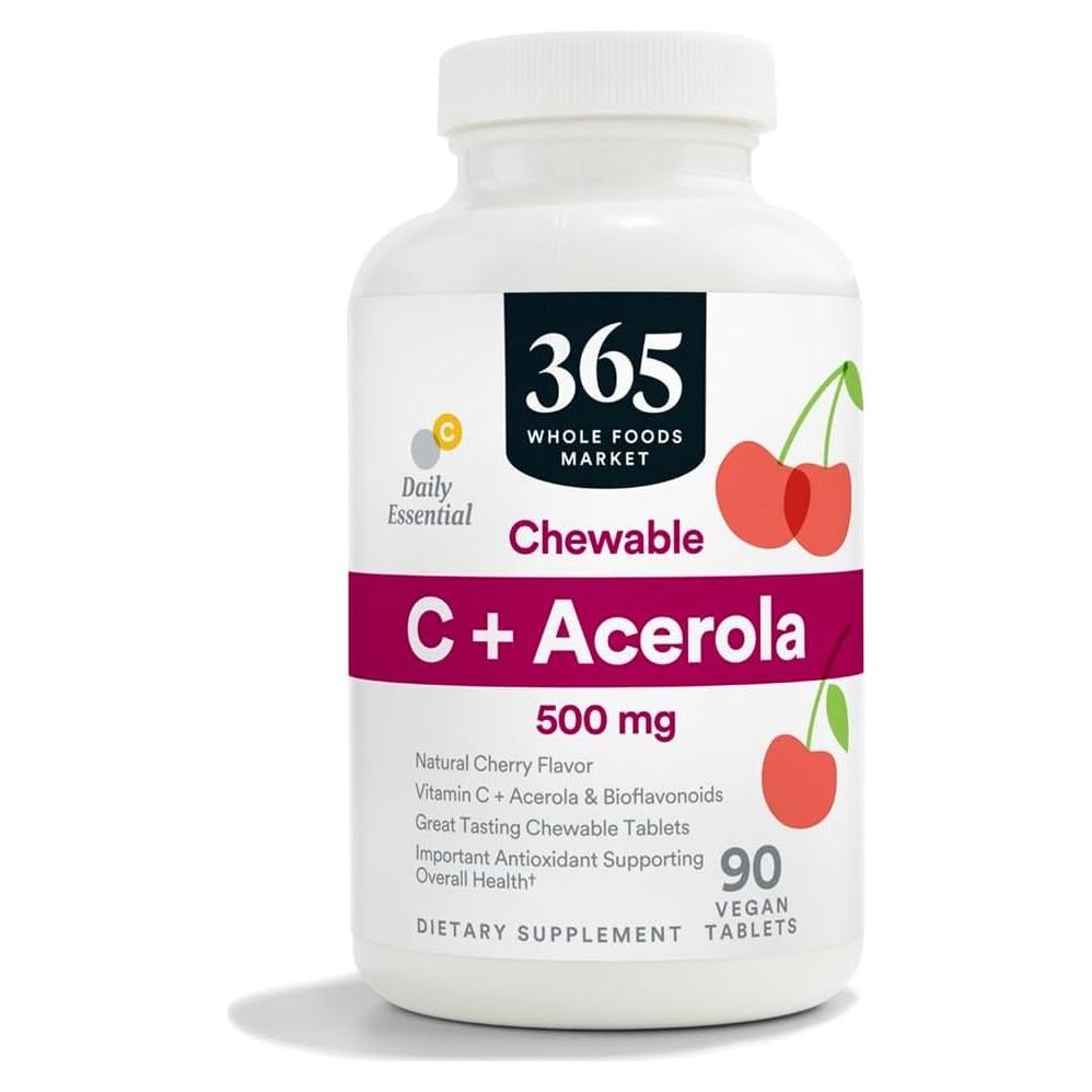 Suplemento de Vitamina C 500mg 365 Whole Foods 90 Tabletas