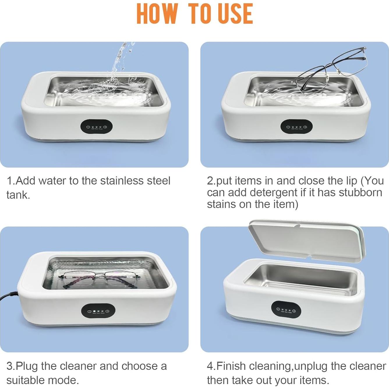 Máquina de Limpieza Ultrasónica MTWML 640ml 40W 49kHz