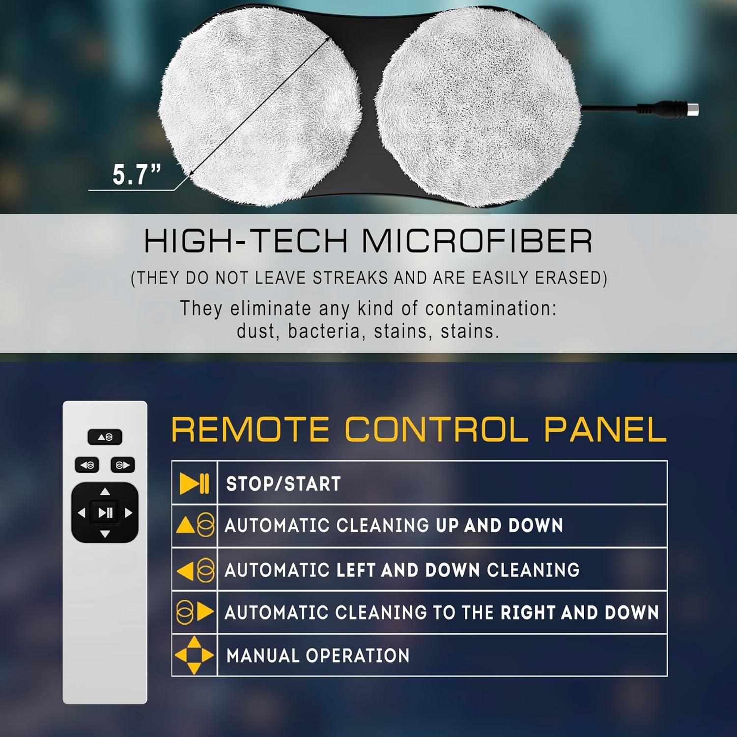 Robot Limpiador de Ventanas APQ Supply W100 Blanco 30x15 cm