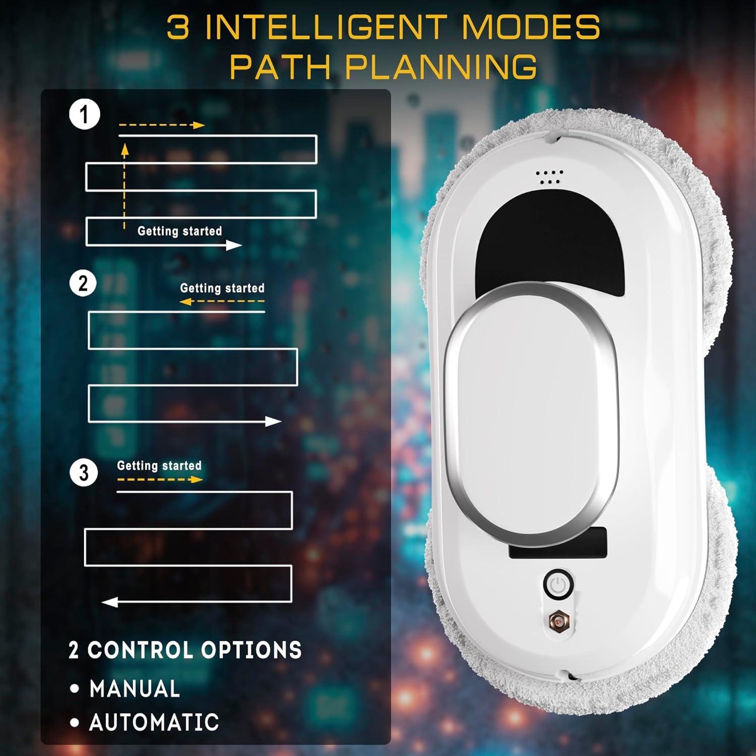 Robot Limpiador de Ventanas APQ Supply W100 Blanco 30x15 cm