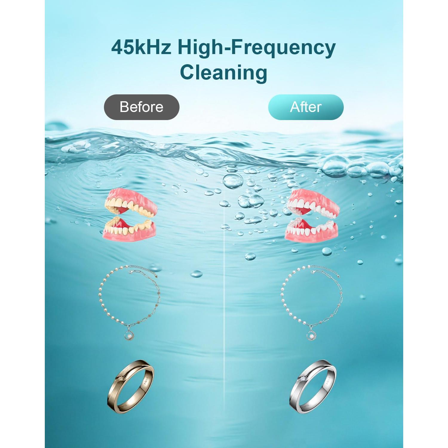 Limpiador Ultrasónico de Joyas Pixosn 200ml Acero Inoxidable