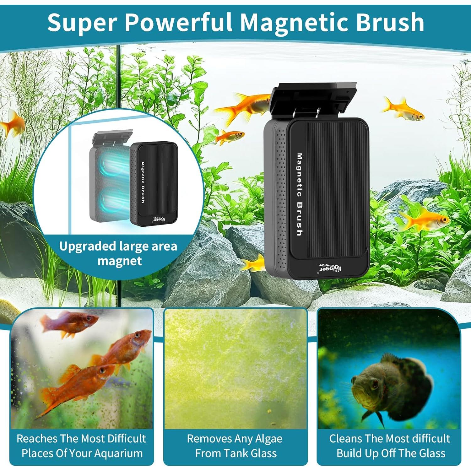 Limpiador Magnético para Acuarios Hygger M 0.64-1.27 cm