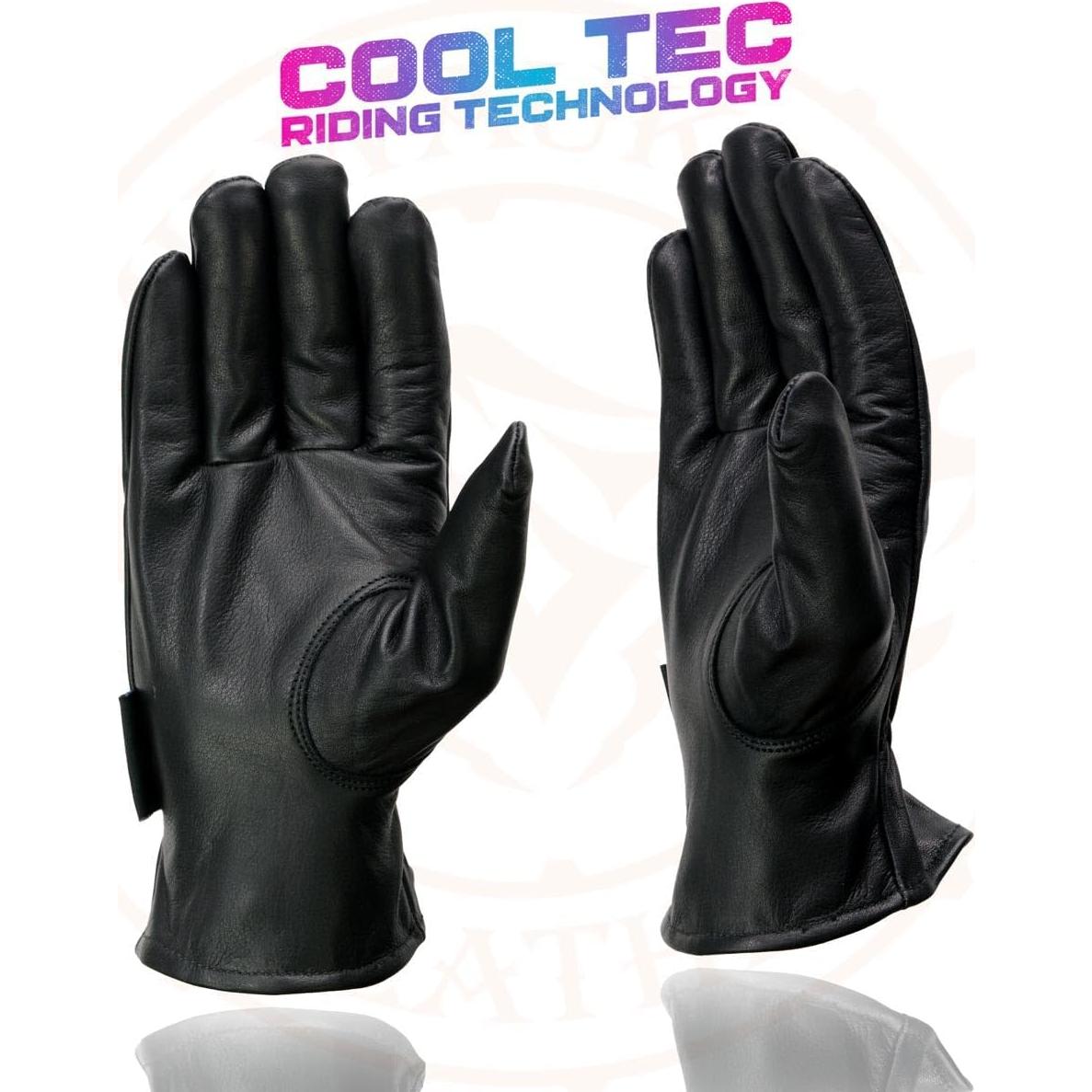 Guantes de motocicleta Milwaukee Leather MG7596 Cool-Tec Negro