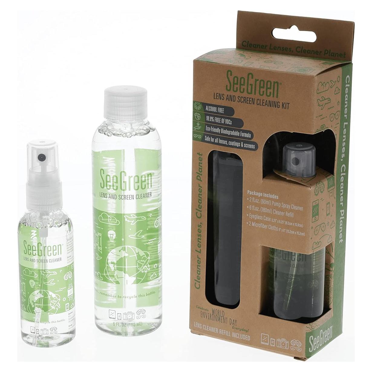Kit de Limpieza de Lentes y Pantallas SeeGreen 240ml