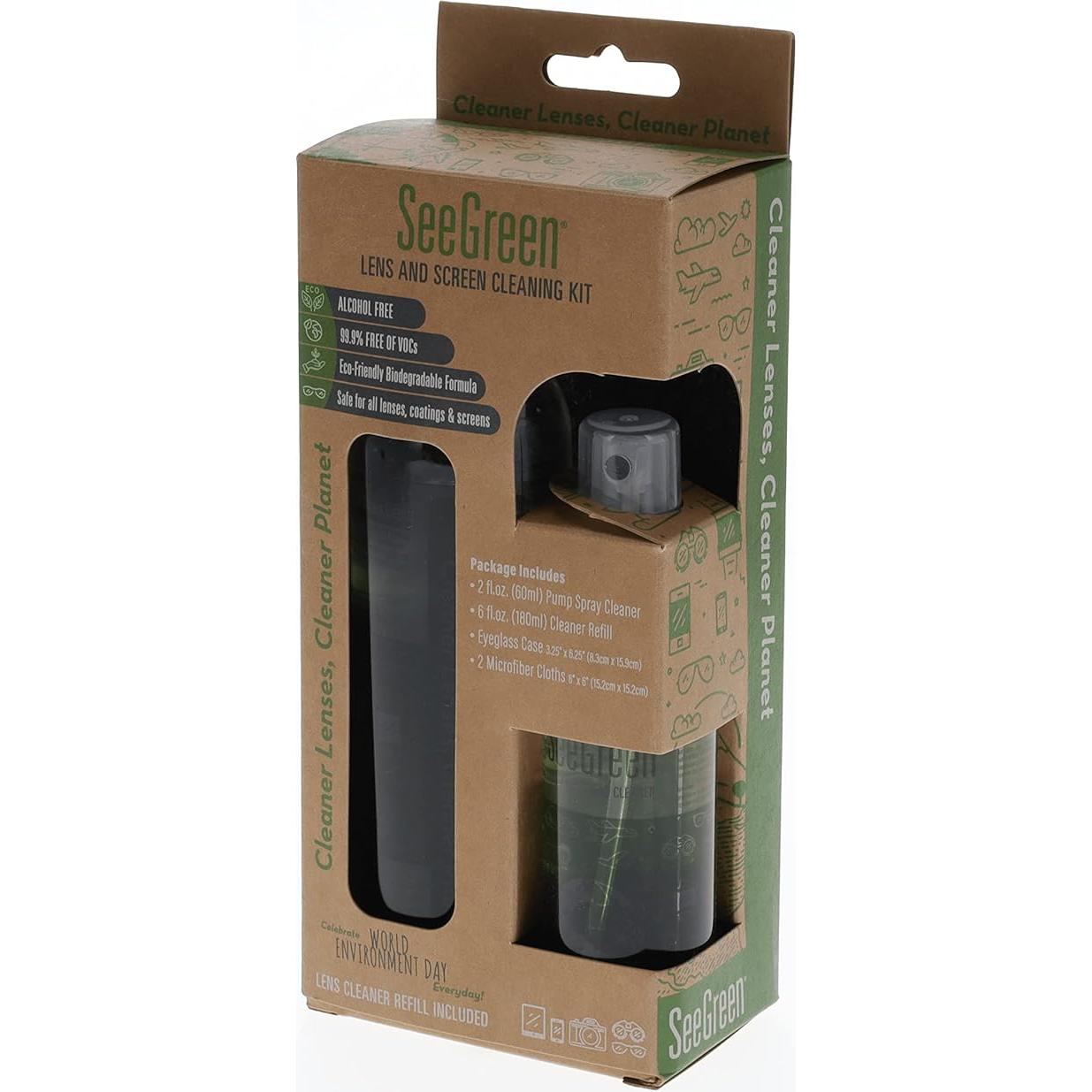 Kit de Limpieza de Lentes y Pantallas SeeGreen 240ml