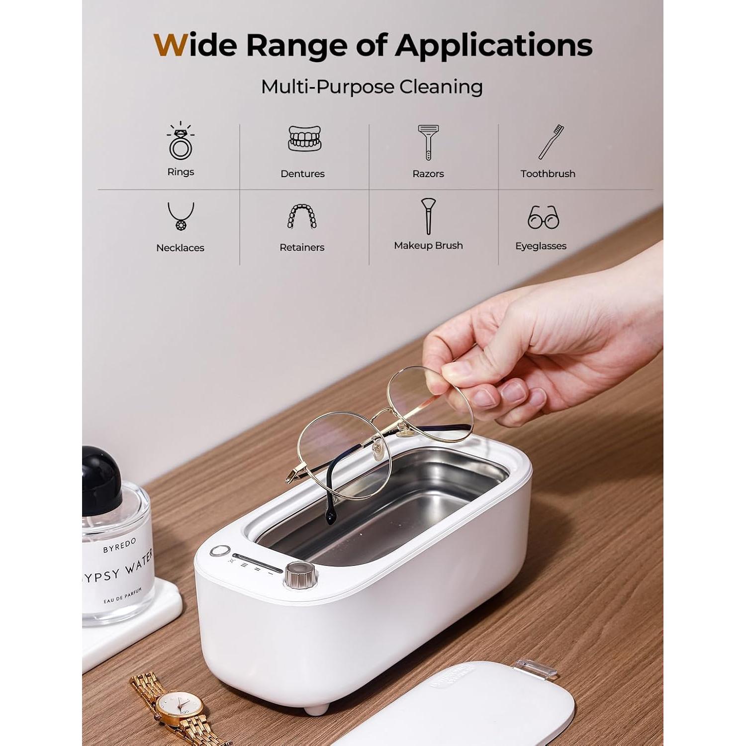 Limpiador Ultrasónico de Joyas ULTRDREAMS - 47kHz, Blanco