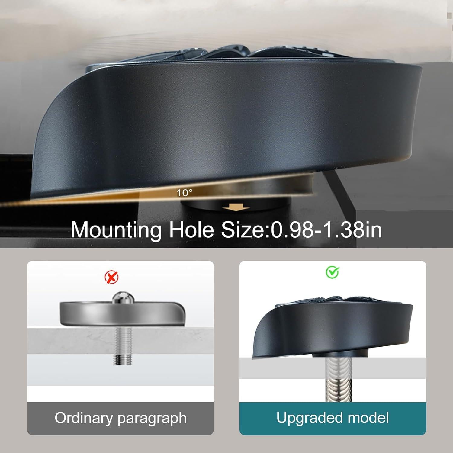 Enjuagador de Vidrio MQFORU Negro con Boquilla Rotativa 360°