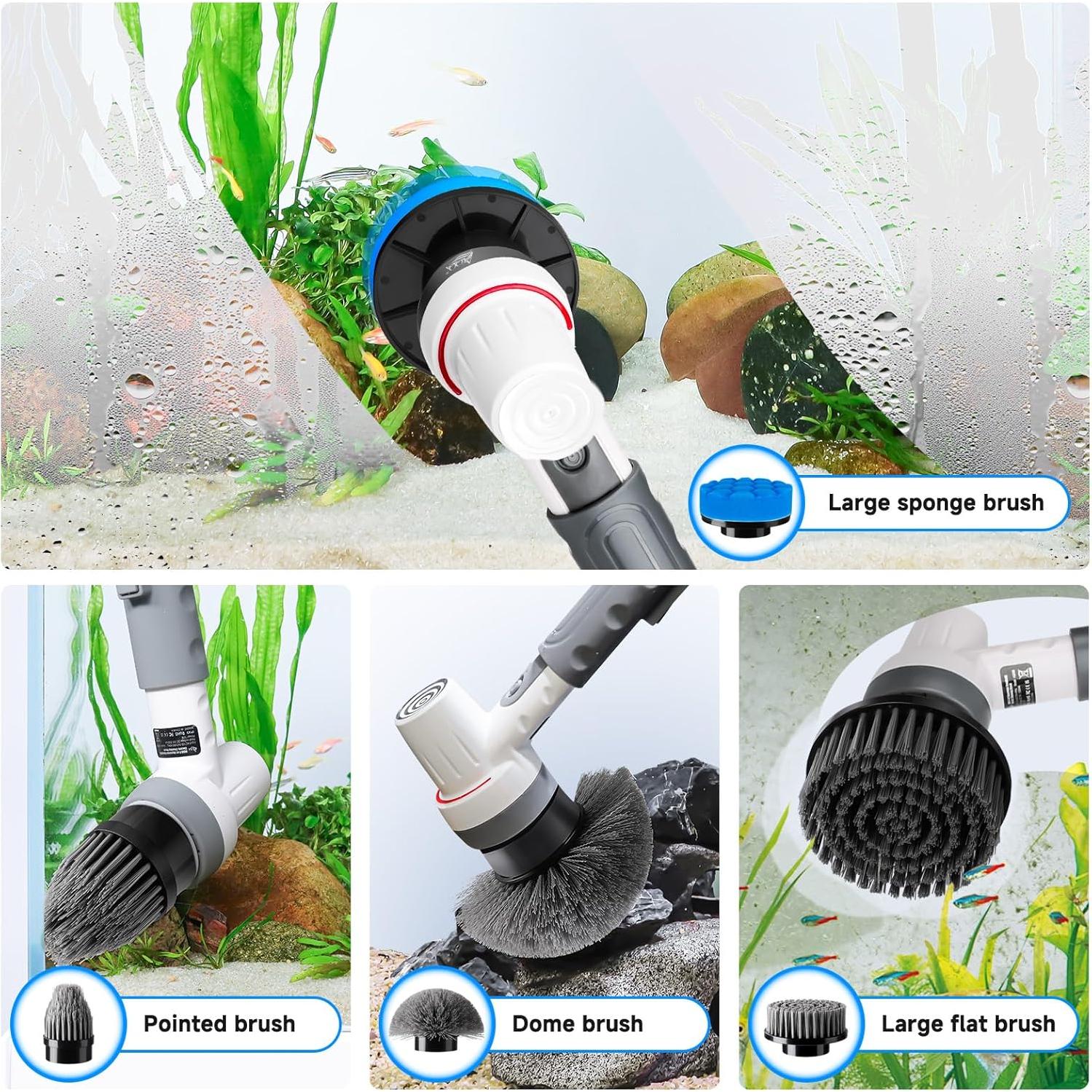 Kit de Limpieza Eléctrico AQQA 8 en 1 para Acuarios IPX9