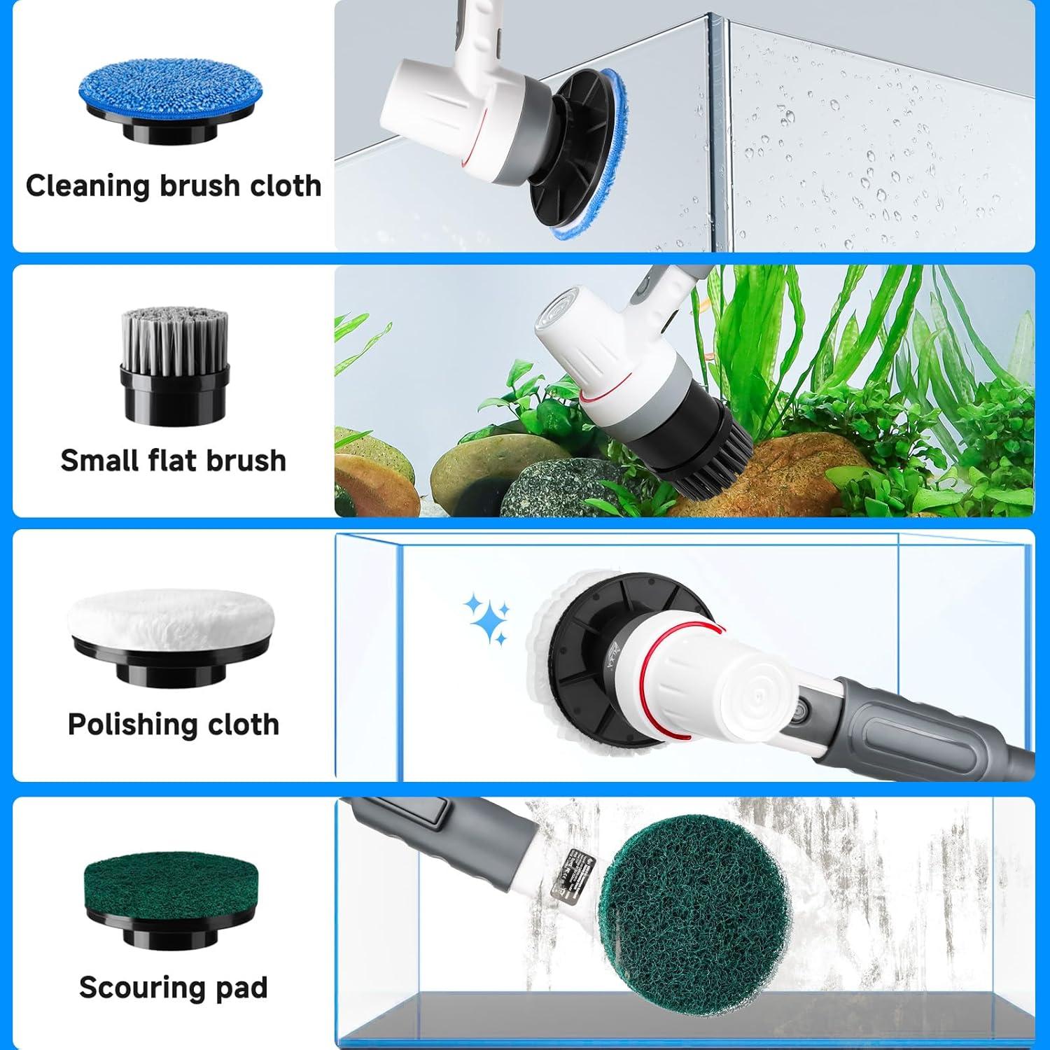 Kit de Limpieza Eléctrico AQQA 8 en 1 para Acuarios IPX9